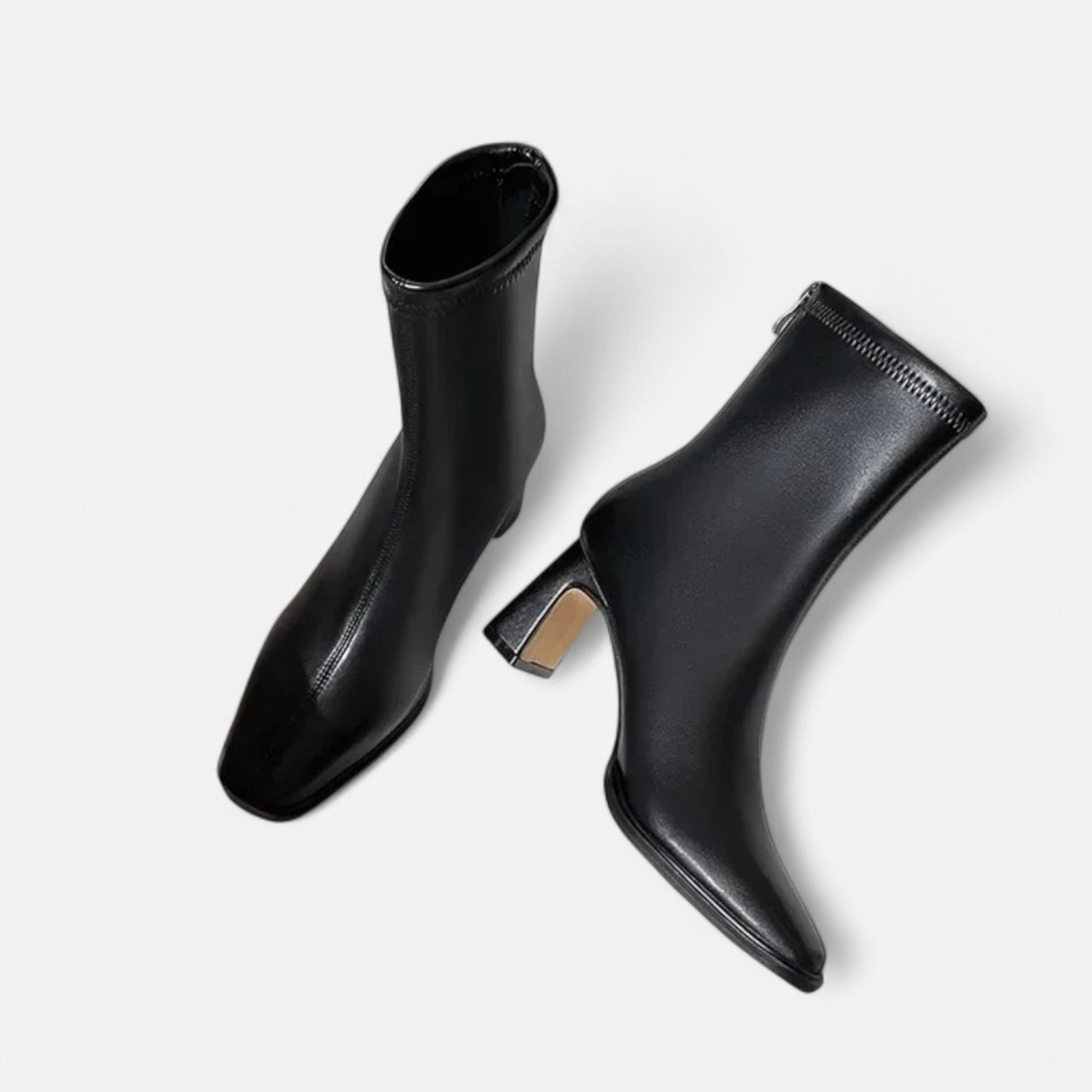 Women’s Classic Sturdy Thick Heel Square-Toe Ankle Boots