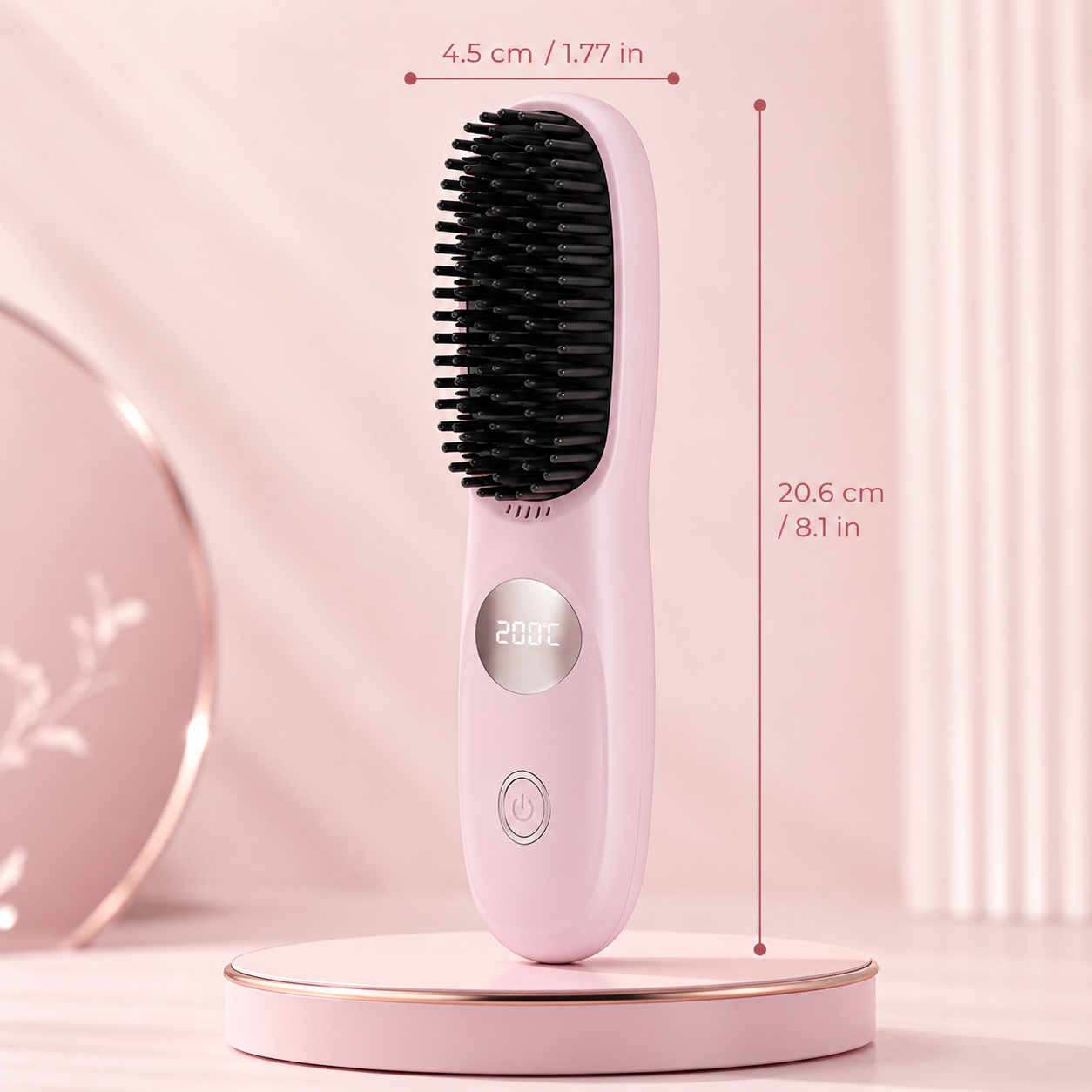 Brosse lissante sans fil avec affichage LED