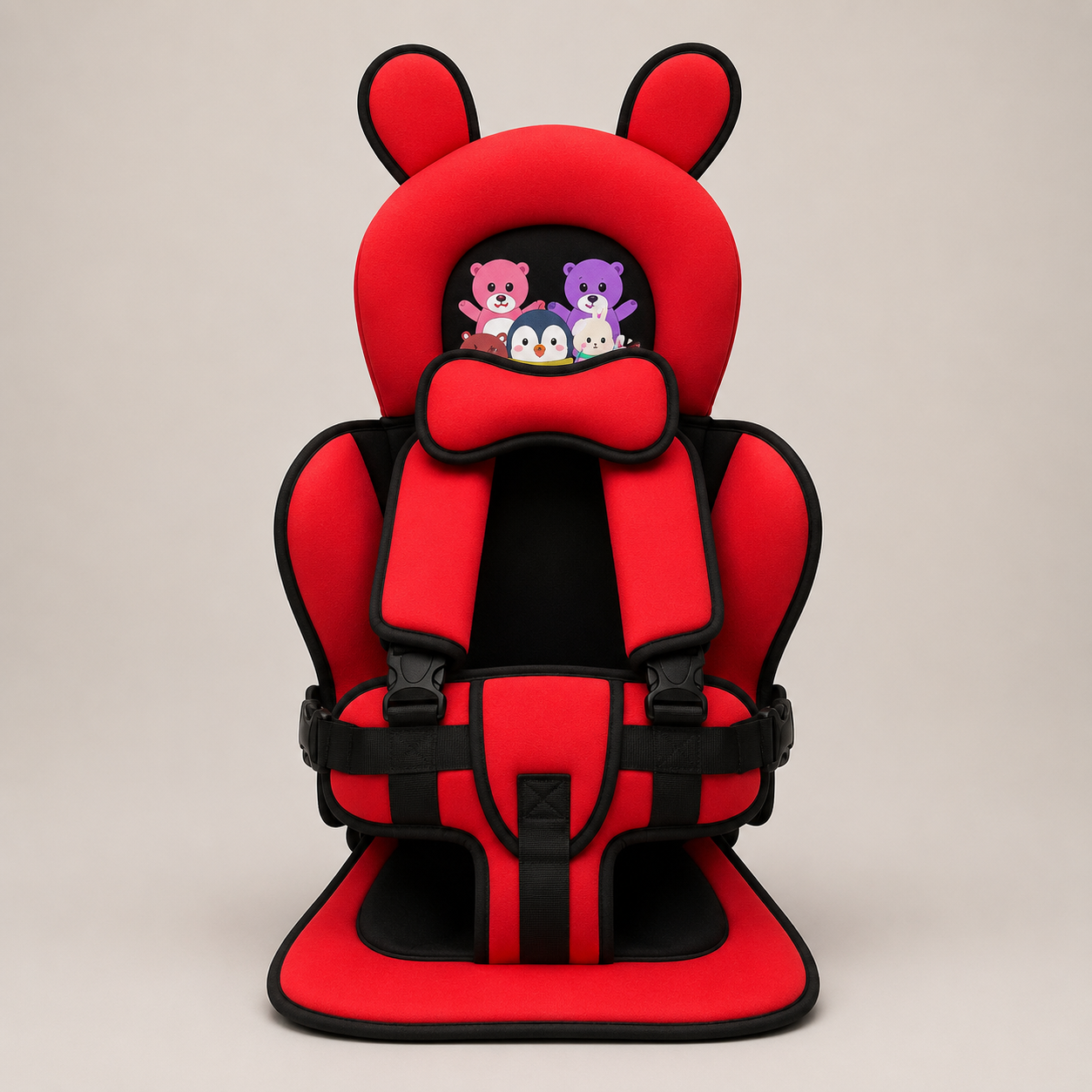 Children Car Seat Head Support Pillow with Bear Design - Image 10