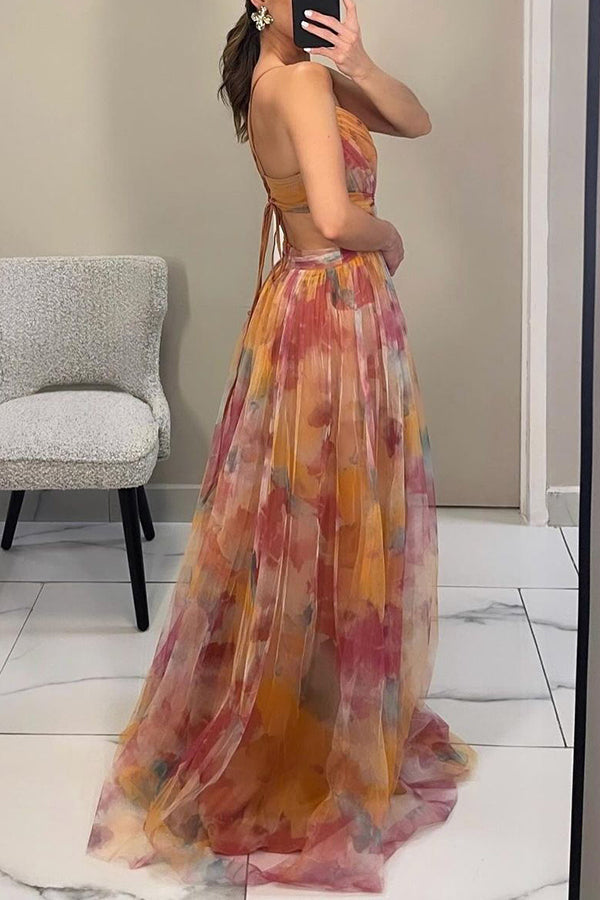 Women's Elegance Floral Maxi Dress - Ideal for Garden Parties and Beach Outing