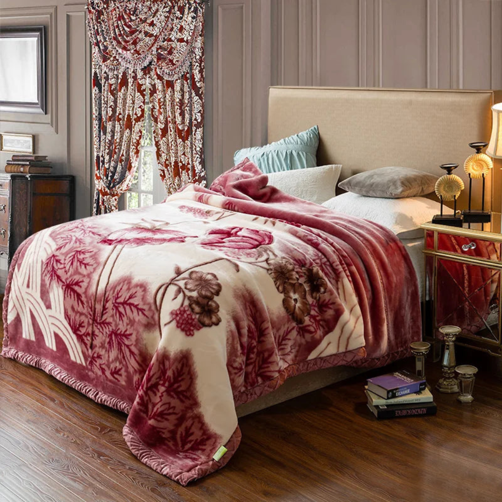 Double Layered Fluffy Weighted Blanket | Cozy Quilted Throw for Winter Bedding - Image 2