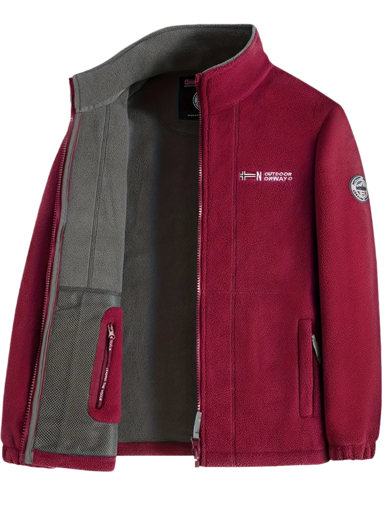 Men's Fashion Warm Outdoor Fleece Jacket with Protective Collar
