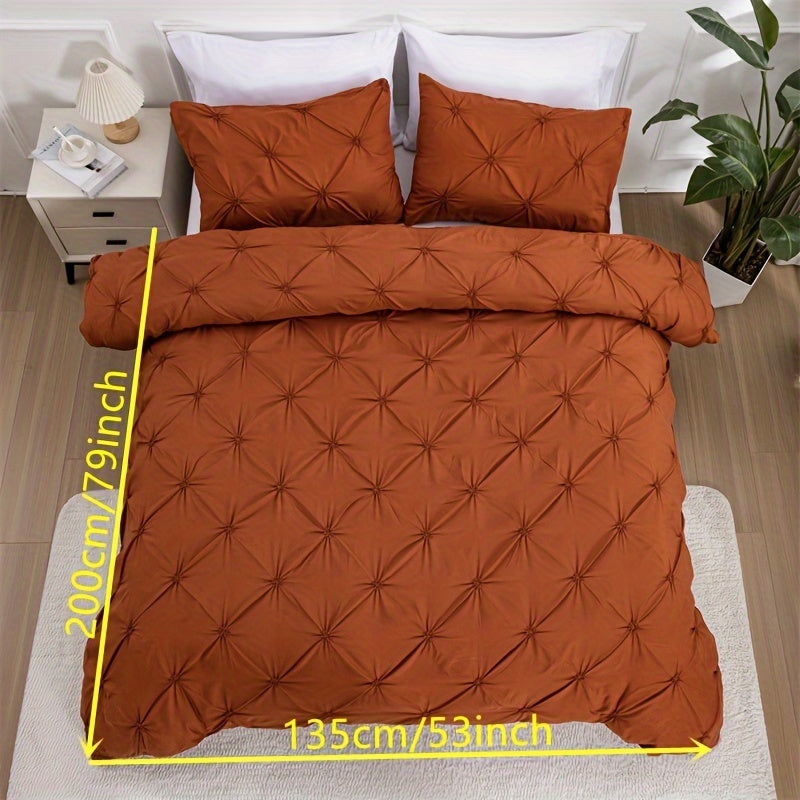 Duvet Cover Set | Quilted Texture | Breathable All-Season Comfort | Polyester - Image 61