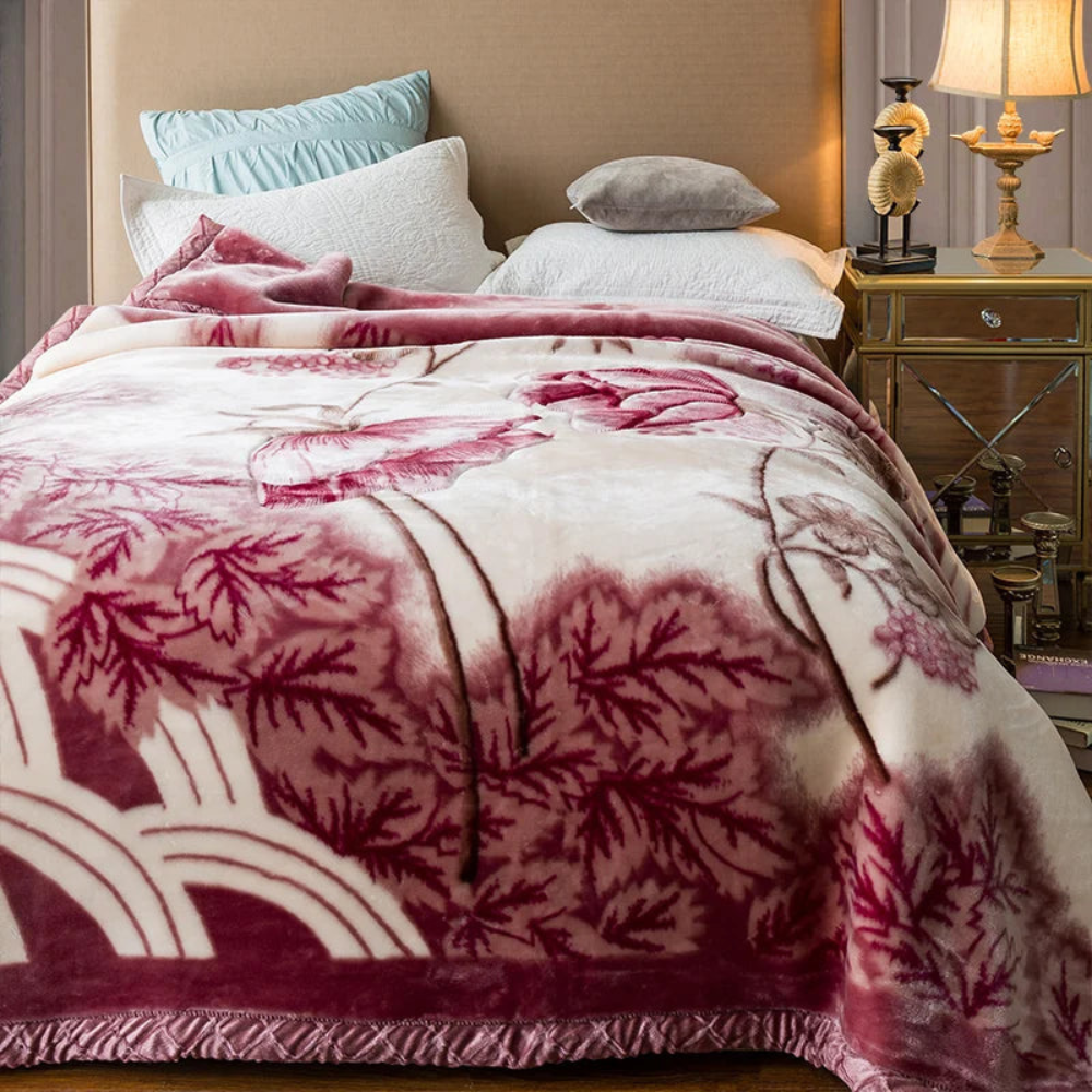 Double Layered Fluffy Weighted Blanket | Cozy Quilted Throw for Winter Bedding - Image 4