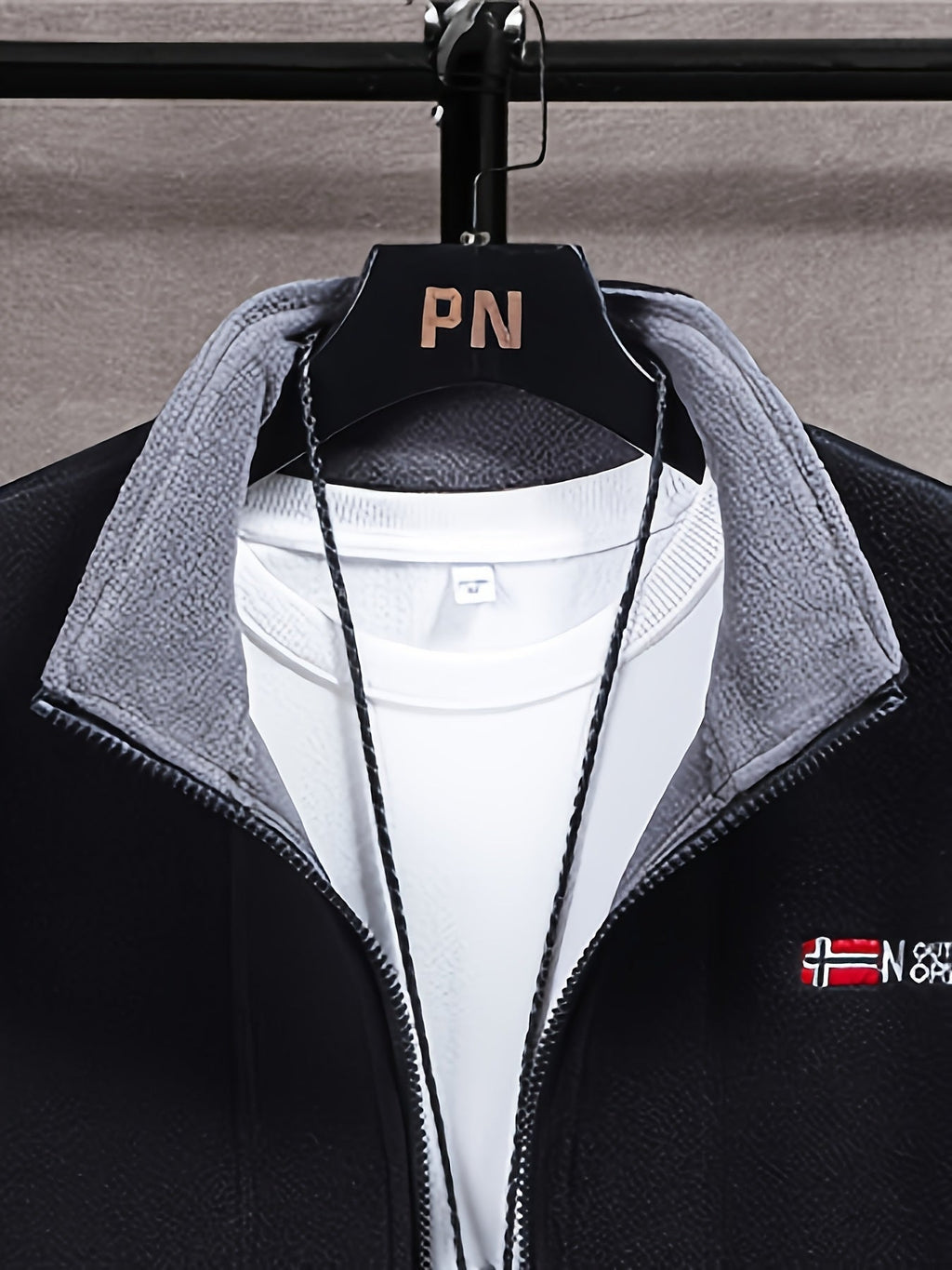 Men's Fashion Warm Outdoor Fleece Jacket with Protective Collar