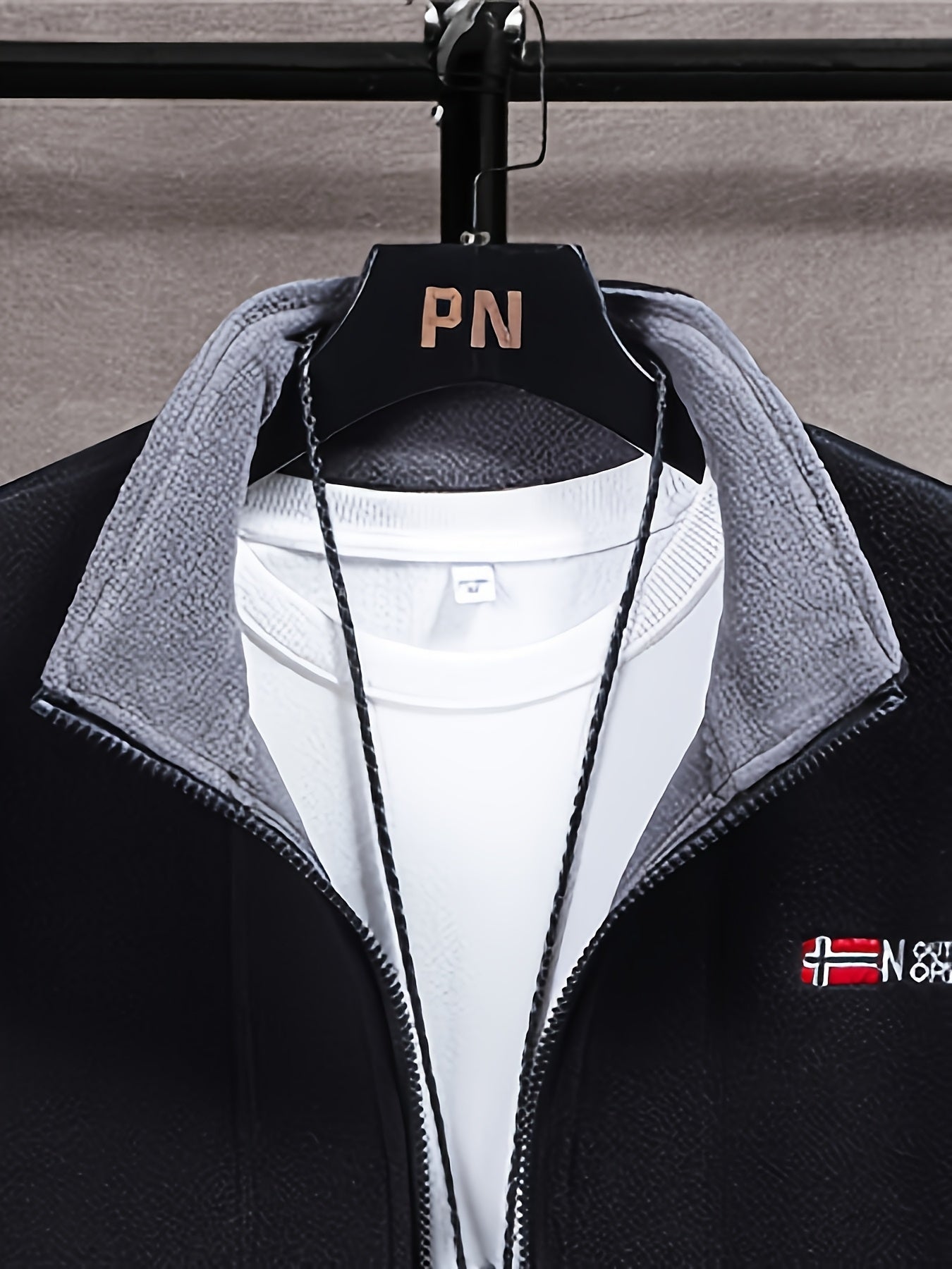 Men's Fashion Warm Outdoor Fleece Jacket with Protective Collar