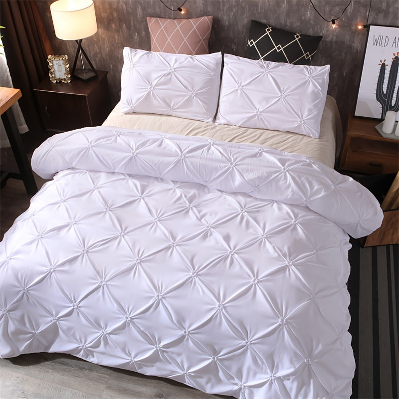 Duvet Cover Set | Quilted Texture | Breathable All-Season Comfort | Polyester - Image 5