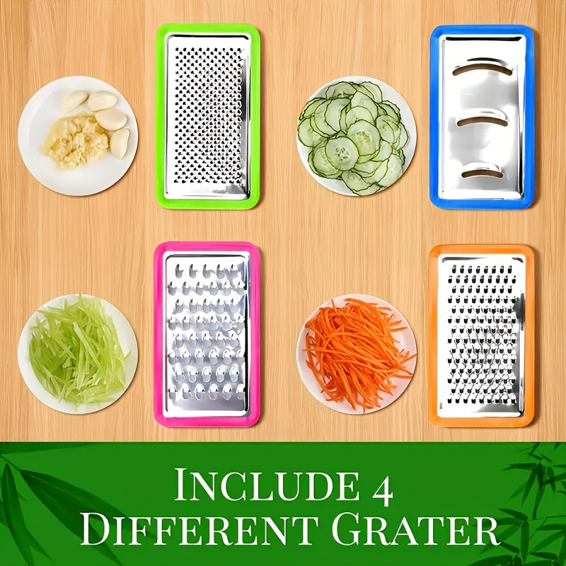 Bamboo Cutting Board Storage Trays Graters Kitchen Prep Station - Image 8