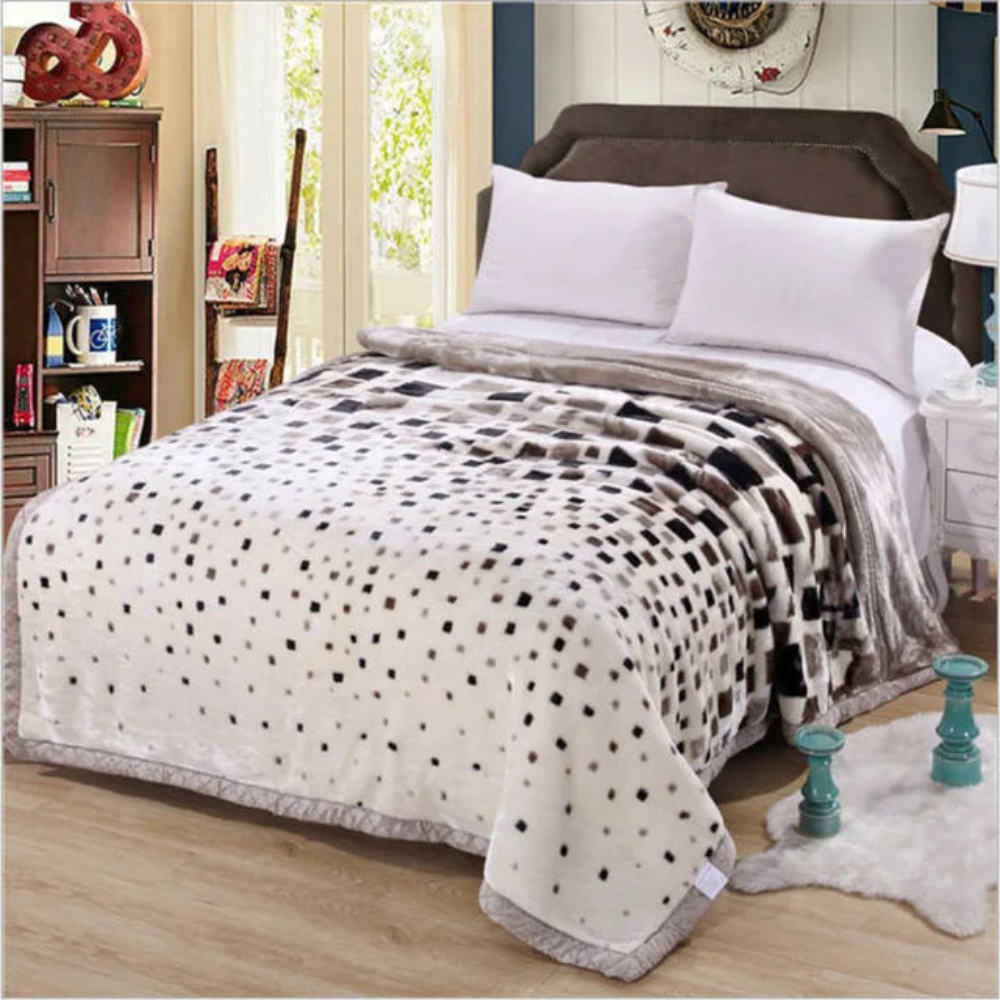 Double Layered Fluffy Weighted Blanket | Cozy Quilted Throw for Winter Bedding - Image 7