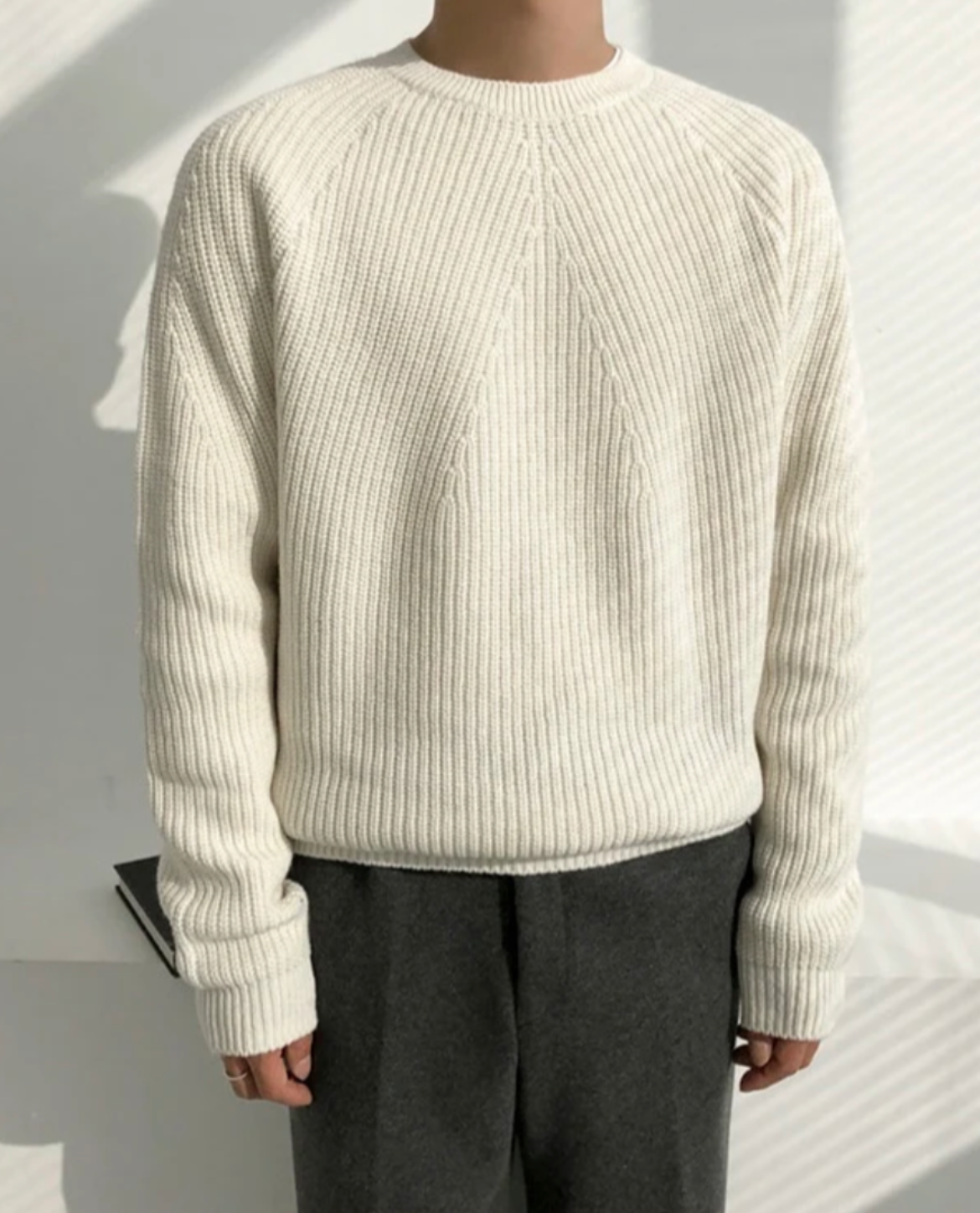 Men's Casual Plain Color Sleek Warm Sweater