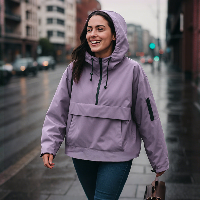 Women's 3 in 1 Waterproof Jacket Hooded Windproof Winter Rain Coat - Image 7