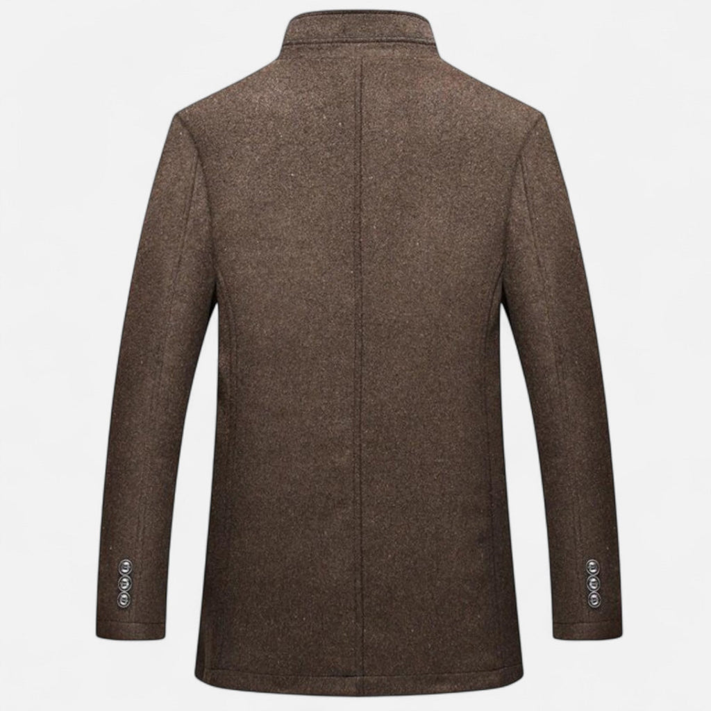 Manteau long épais polyvalent pour homme avec panneau gilet