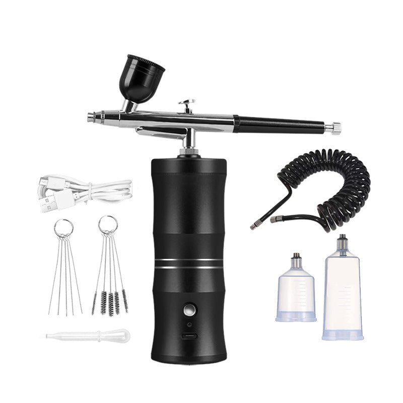 Cordless Airbrush Kit Compressor Rechargeable Handheld Spray Gun Nails Models