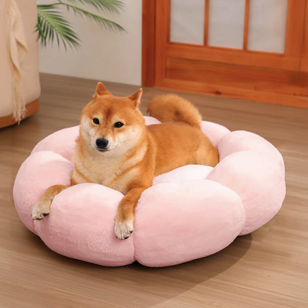Flower Dog Cat Bed Washable Support Comfortable Pet Bed - Image 2