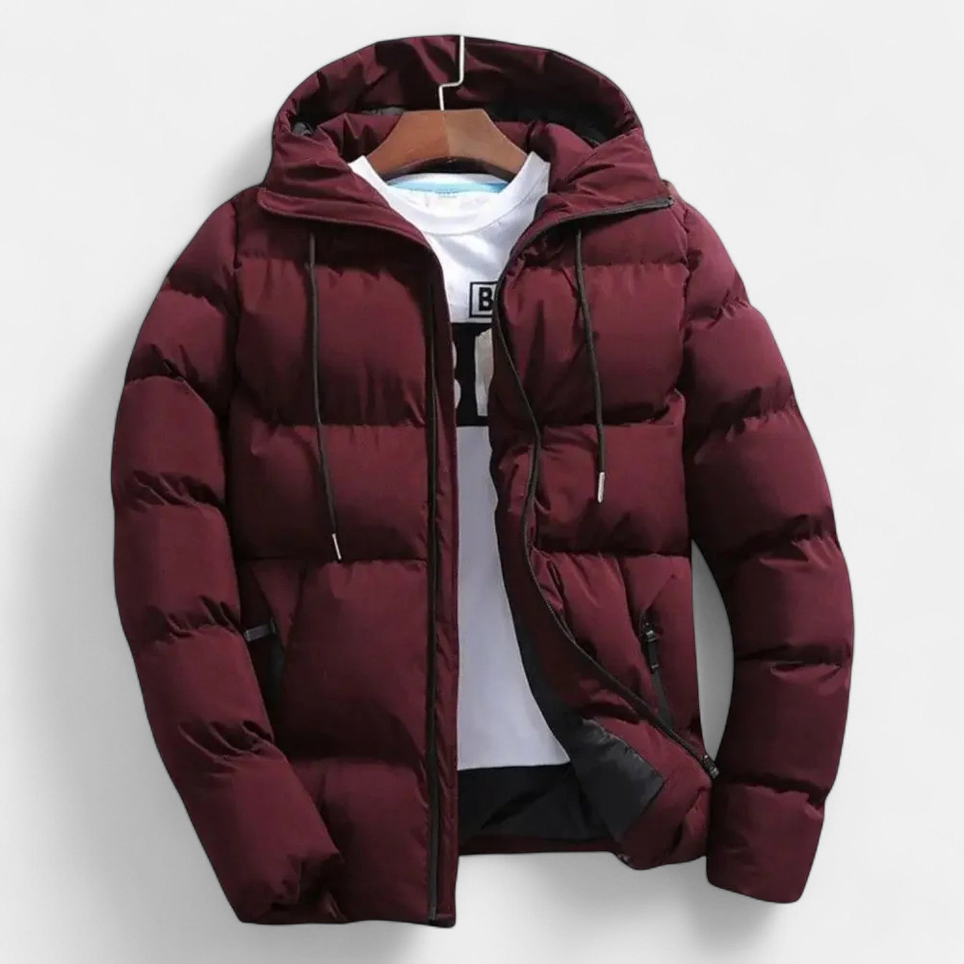Men’s Stylish Timeless Layer Transitional Hooded Puffer Jacket for Cold Weather
