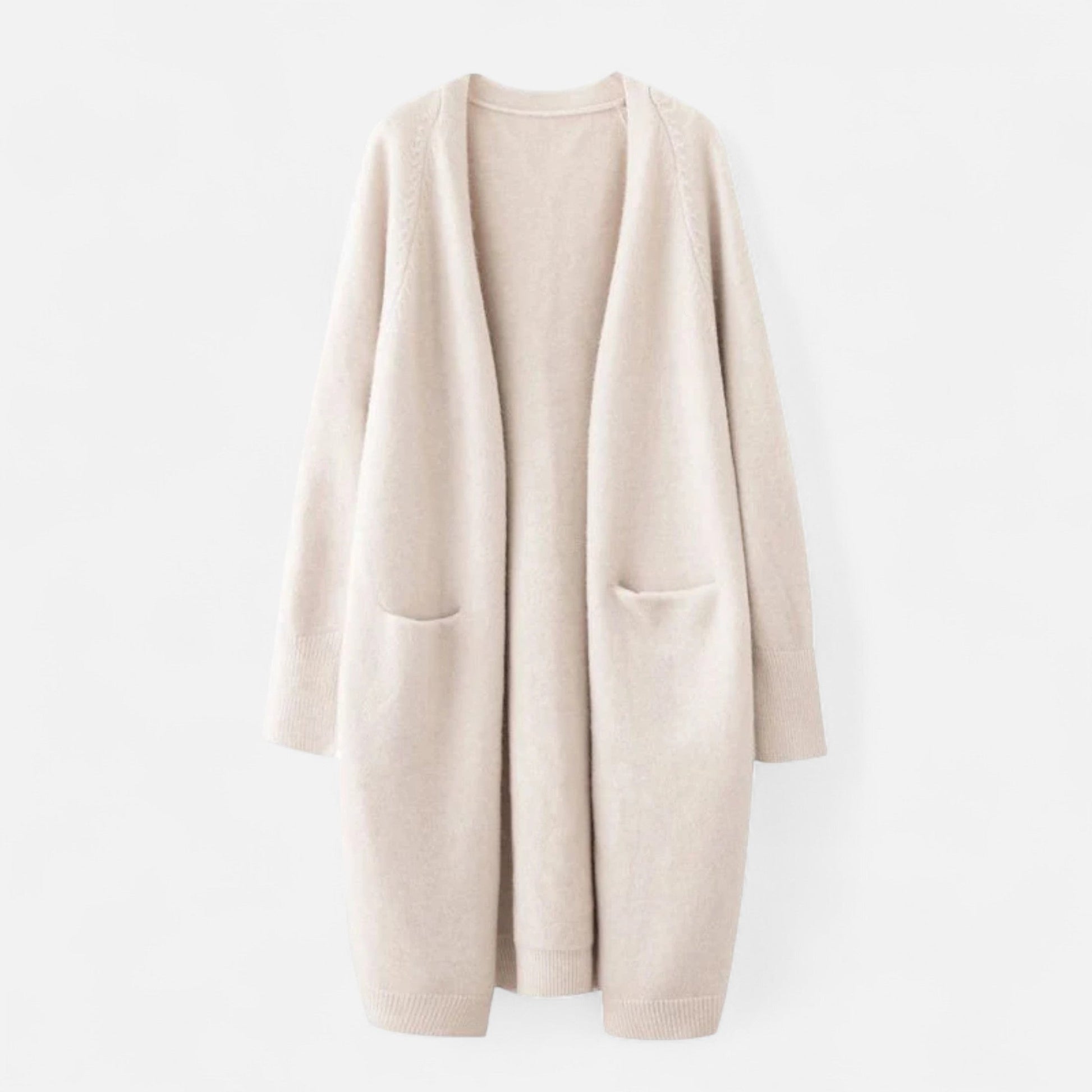 Women’s Casual Elegance Thick Layering Knit Warm Cardigan with V-Neckline