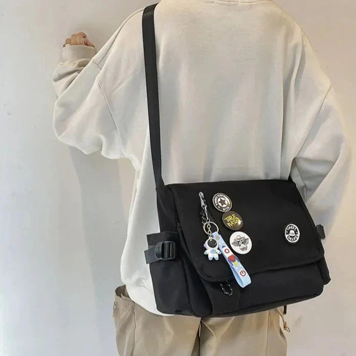 Noah | Trendy Nylon Lightweight Crossbody Messenger Bag - Image 2