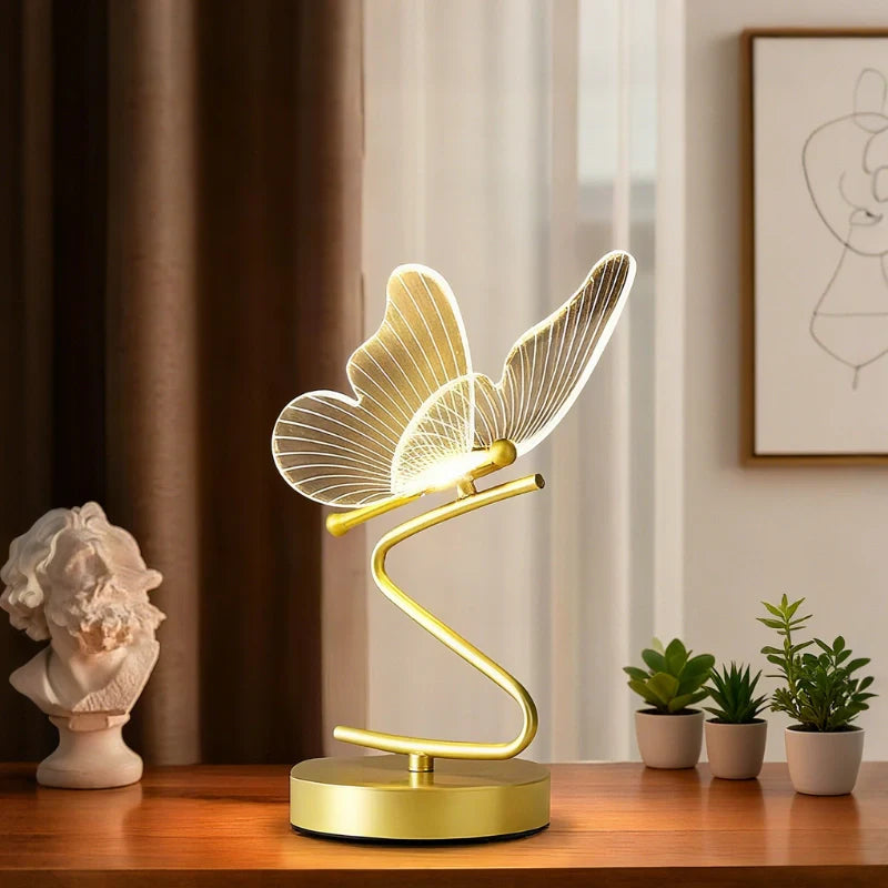Butterfly Lamp Rechargeable Cordless Decorative Bedside Table Lamp - Image 6