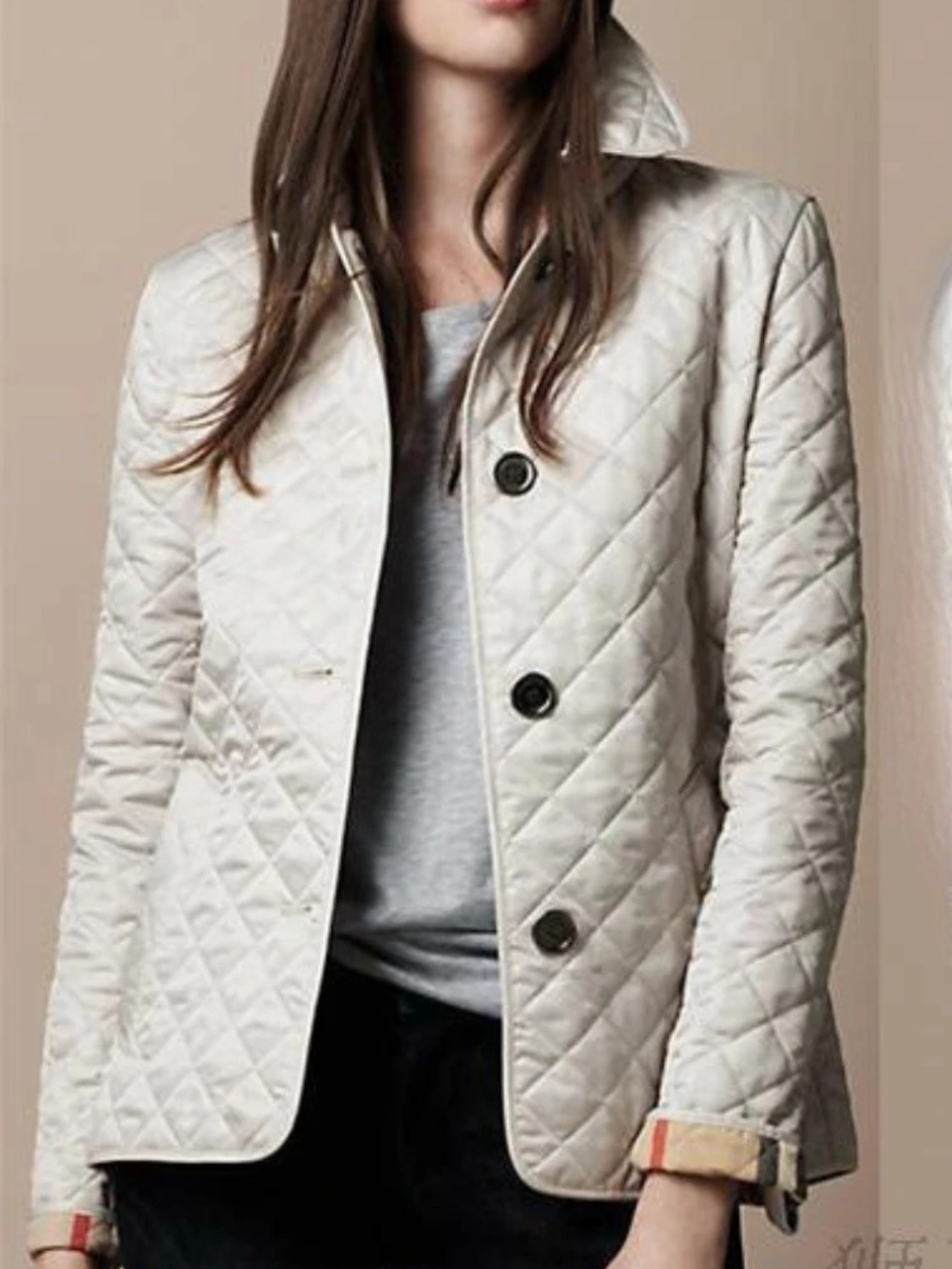 Women’s Winter Turned-Down Collar Quilted Jacket for Cold Season