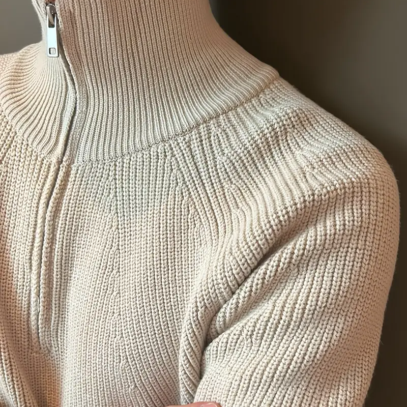 Men's Versatile Quarter Zip Sweater for Layering