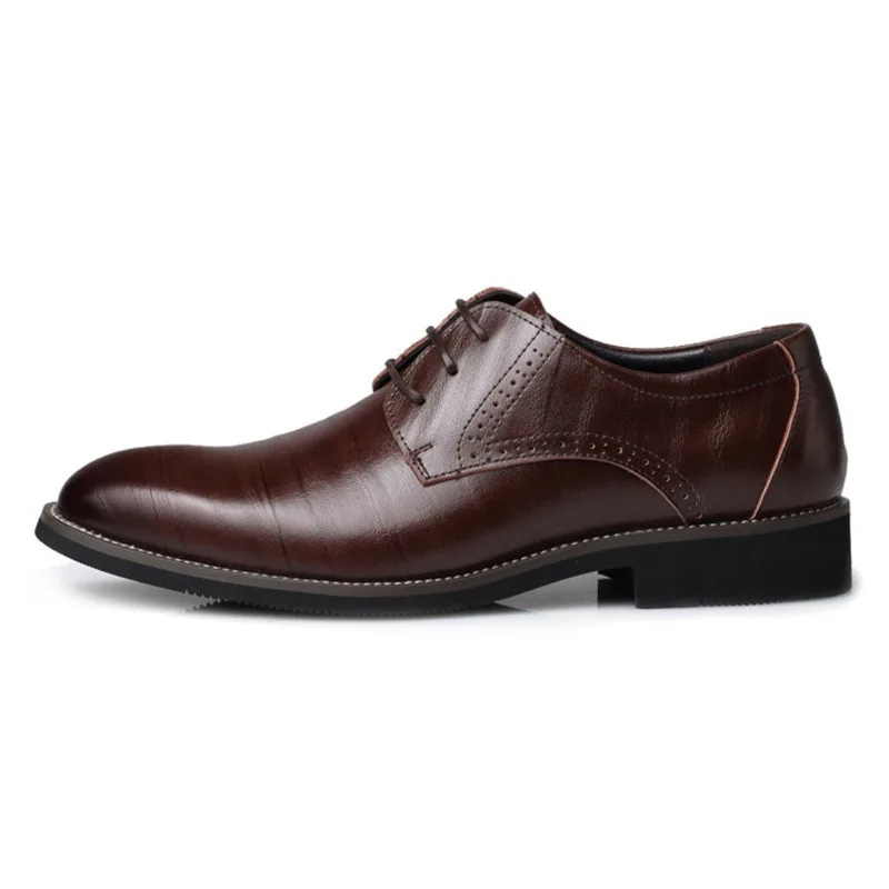 Men's Elegant Sleek Business Formal Shoes with Lace-Up Closure
