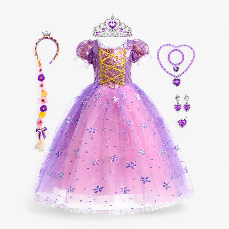 Girls 5 Piece Princess Costume Set
