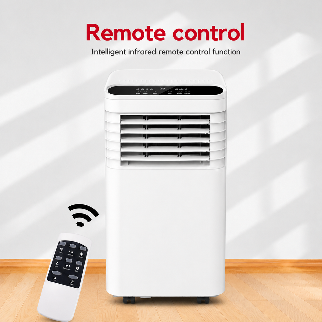Portable Air Conditioner 7000BTU with Compressor Cooling & 24H Timer