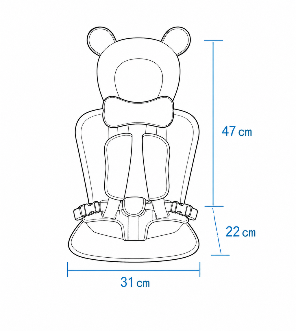 Adjustable Child Travel Seat Cushion for Everyday Outings - Image 9