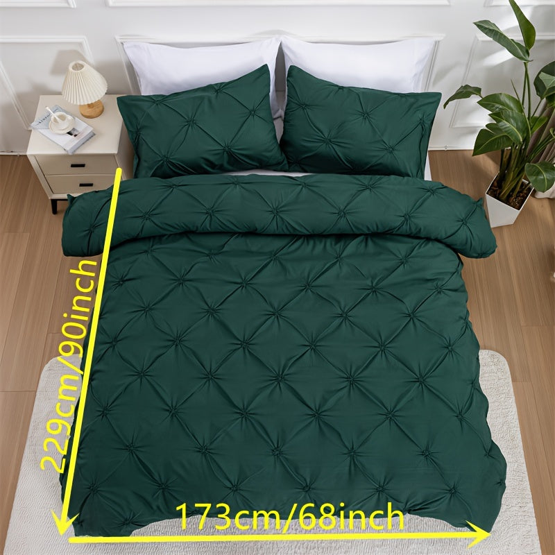 Duvet Cover Set | Quilted Texture | Breathable All-Season Comfort | Polyester - Image 60