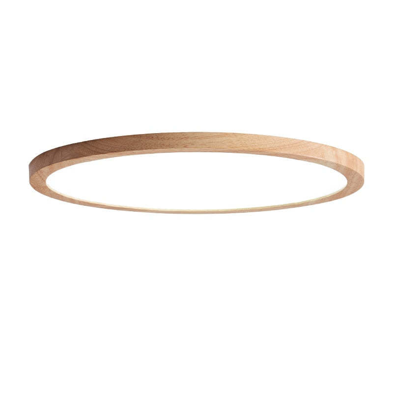 Round Flush Ceiling Light Minimalist Japanese-Inspired Design