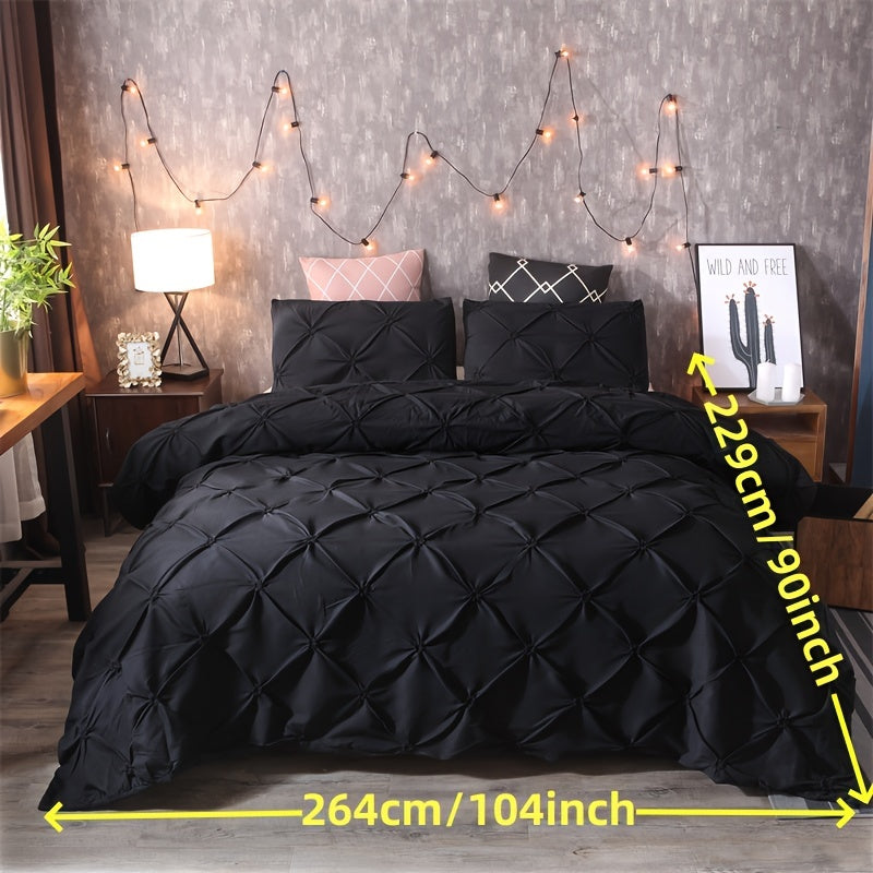 Duvet Cover Set | Quilted Texture | Breathable All-Season Comfort | Polyester - Image 12