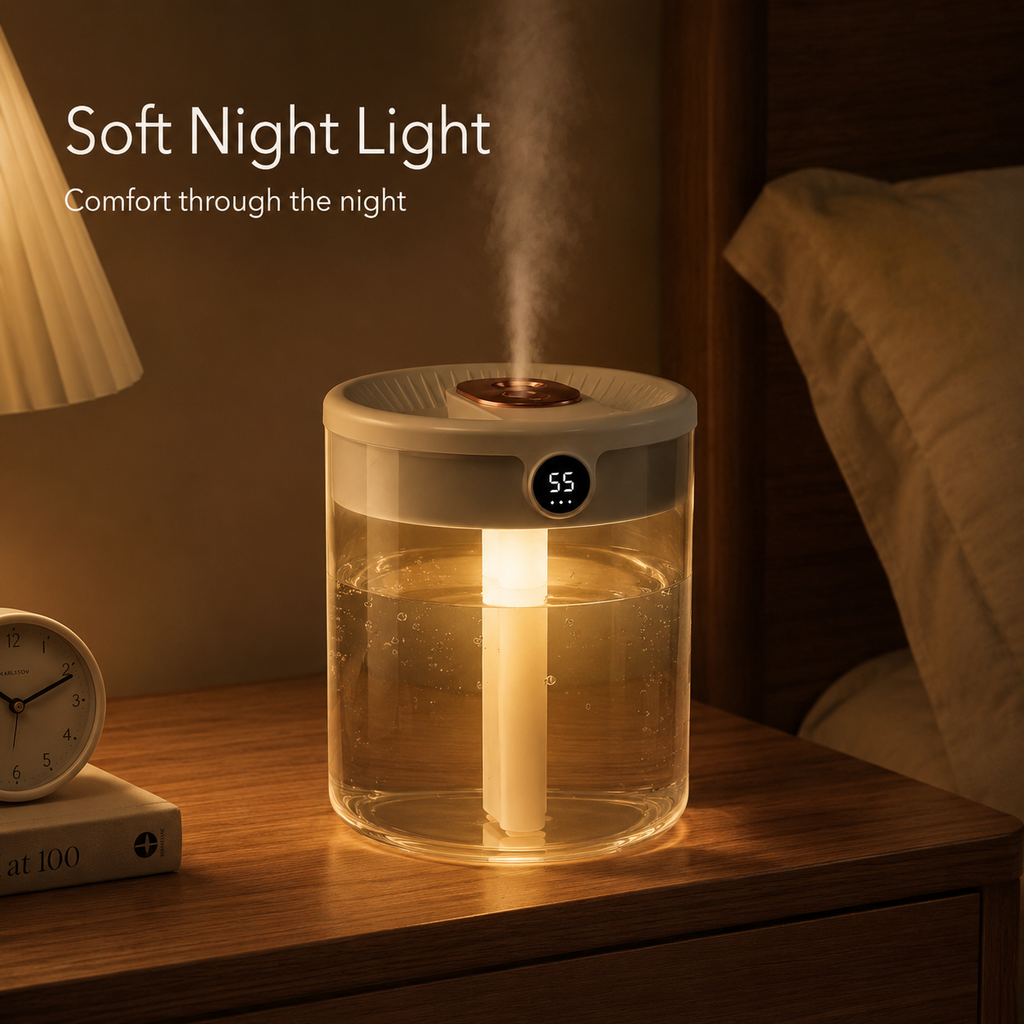 Ultrasonic Cool Mist Air Humidifier with Whisper Quiet Operation