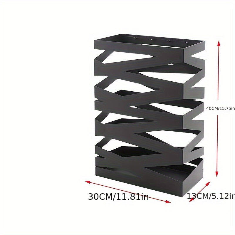 Umbrella Stand Modern Iron Entryway Holder Large Capacity - Image 3