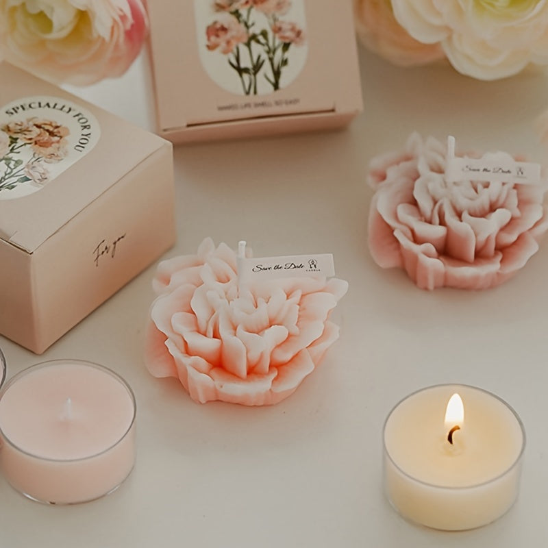 Skorter | 1pc Carnation Scented Candle – Decorative Candle for Mother's Day, Valentine's Day and Christmas - Image 4