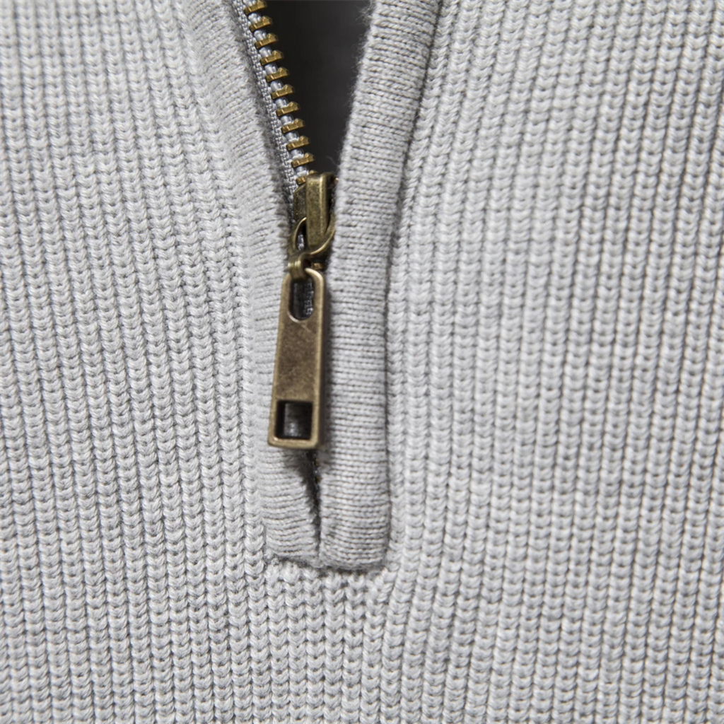 Men’s Timeless Warm Half-Zipper Knitted Sweater