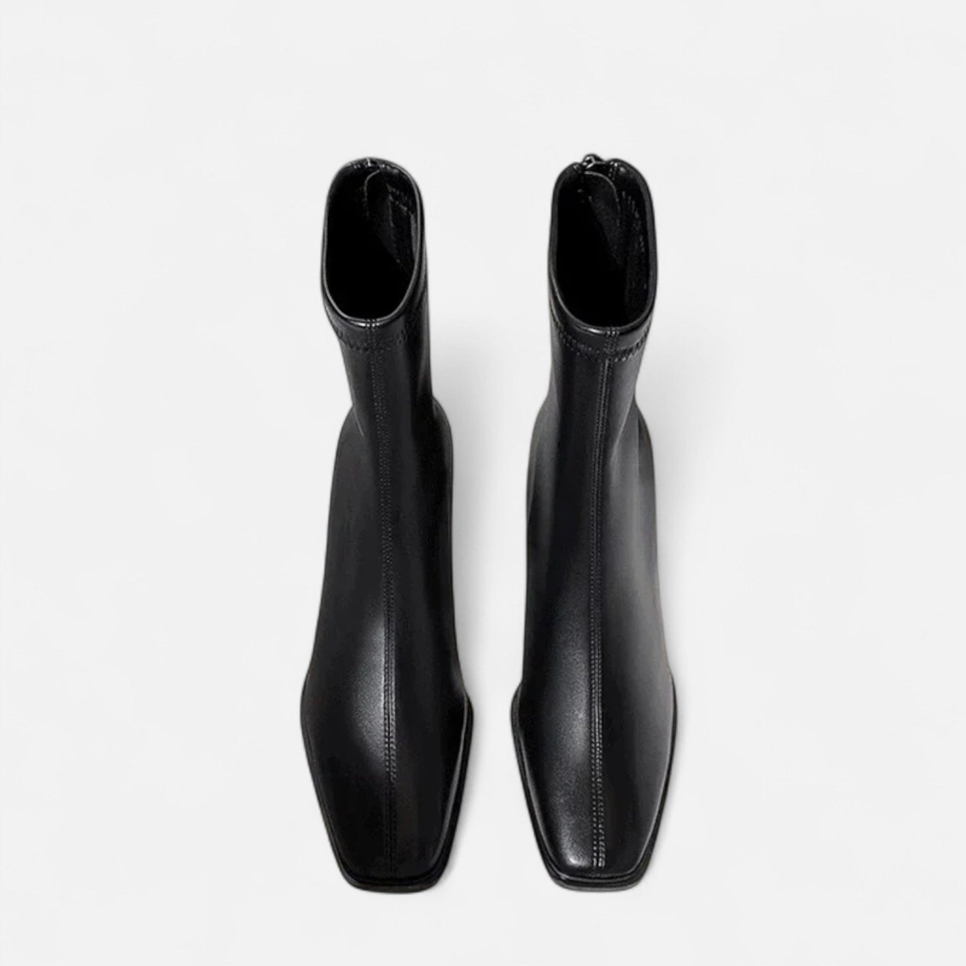 Women’s Classic Sturdy Thick Heel Square-Toe Ankle Boots