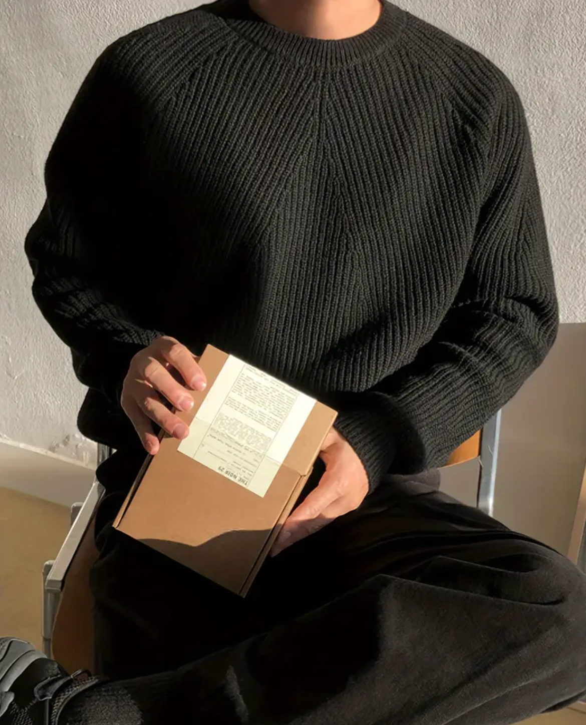 Men's Casual Plain Color Sleek Warm Sweater