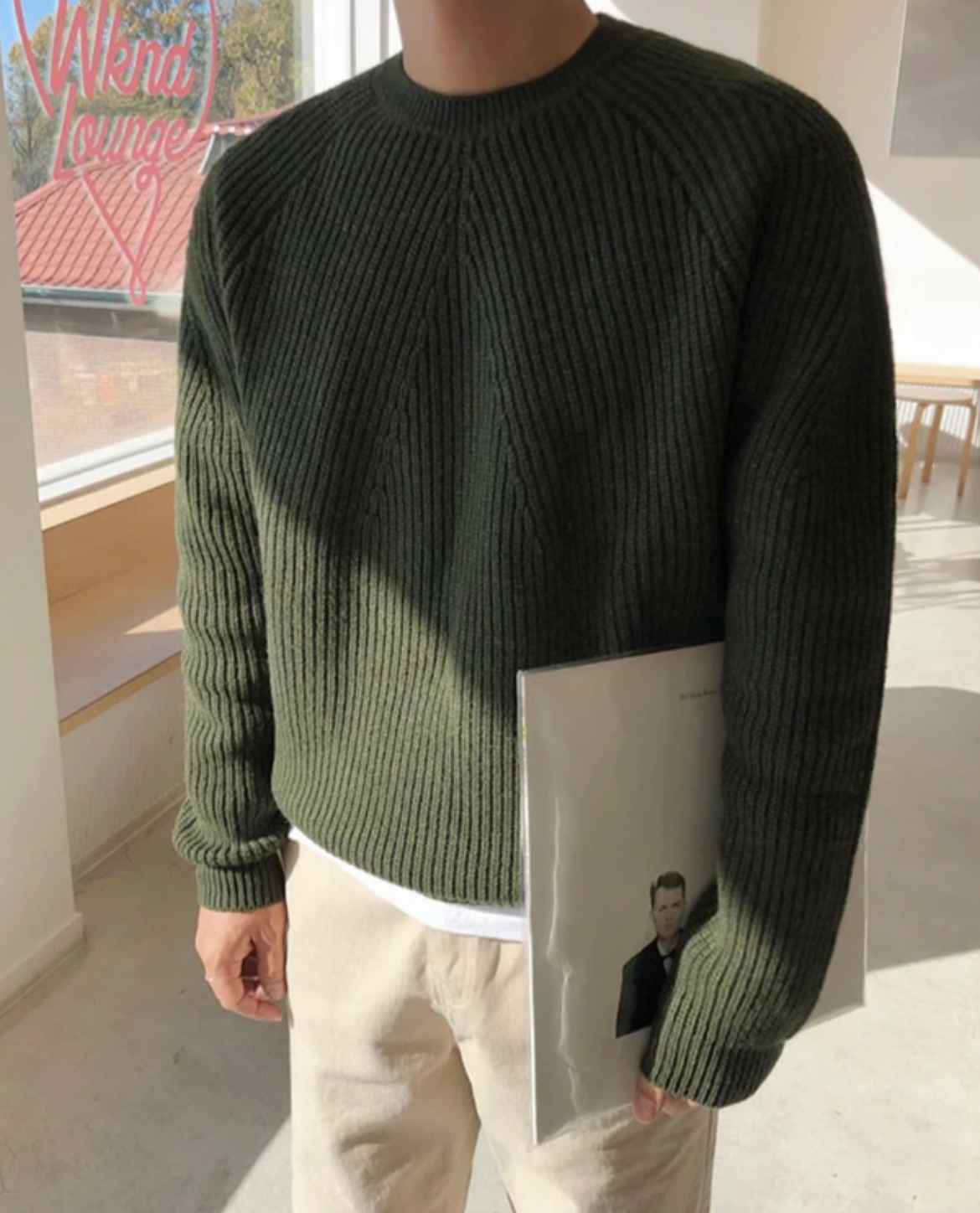 Men's Casual Plain Color Sleek Warm Sweater