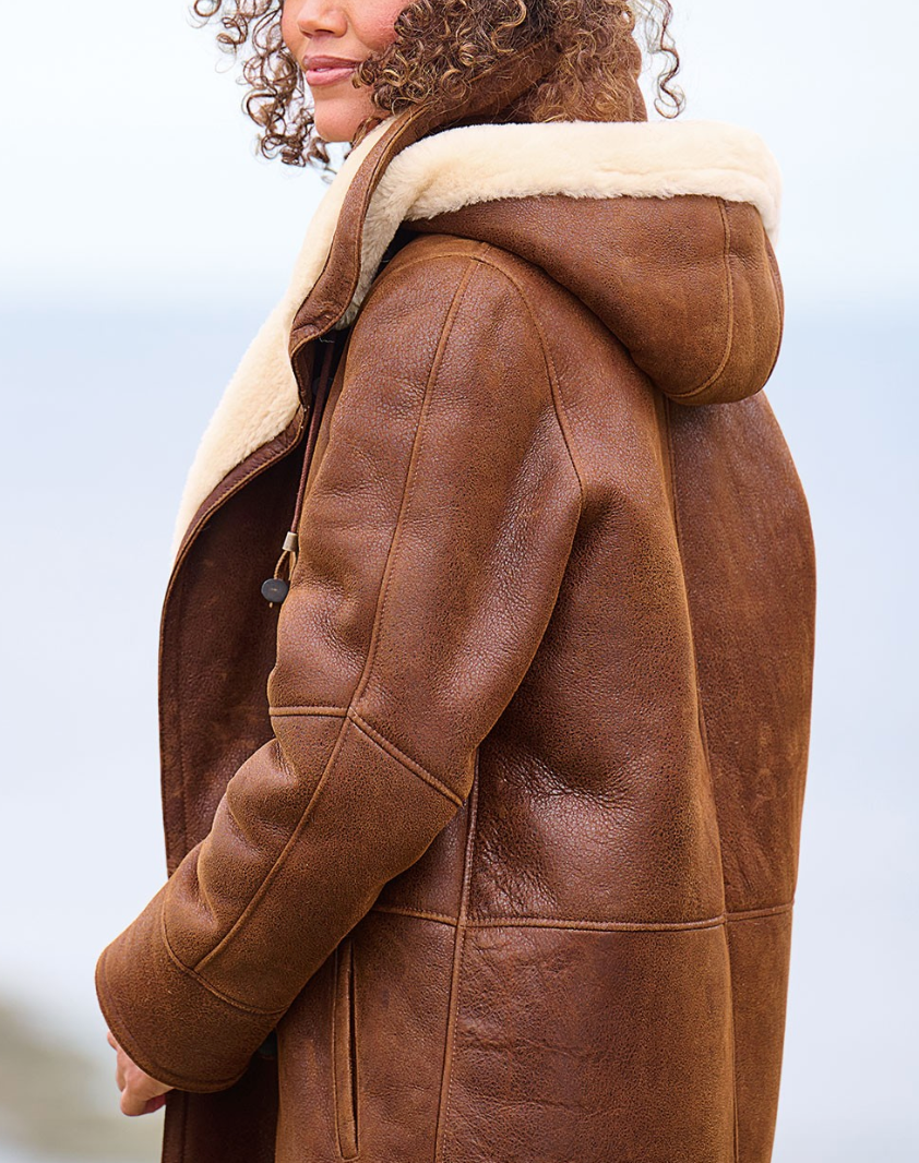Women's Stylish Warm Relaxed Fit Thermal  Hooded Coat for Winter Days