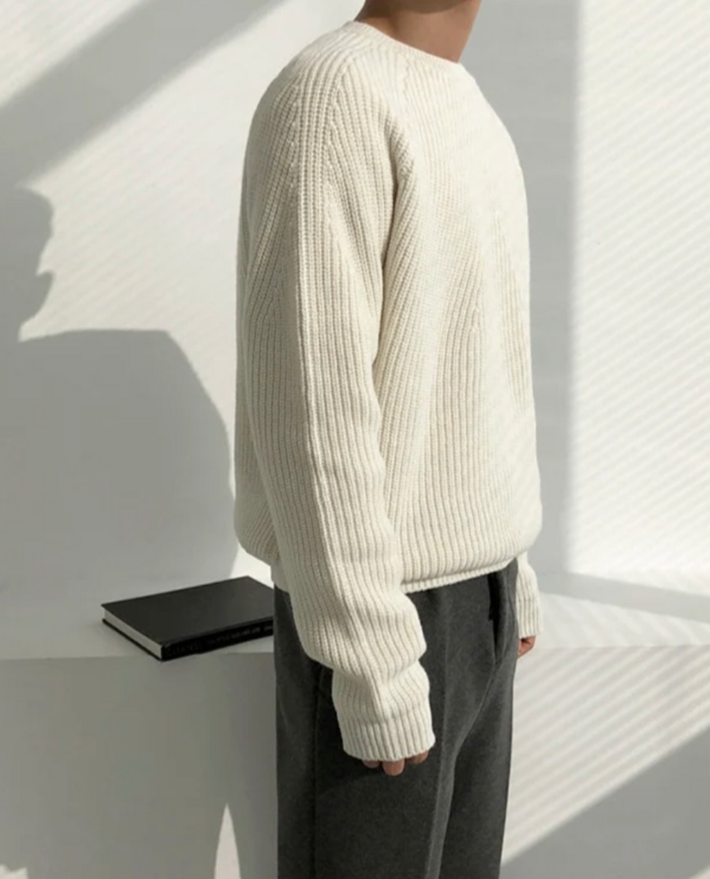 Men's Casual Plain Color Sleek Warm Sweater