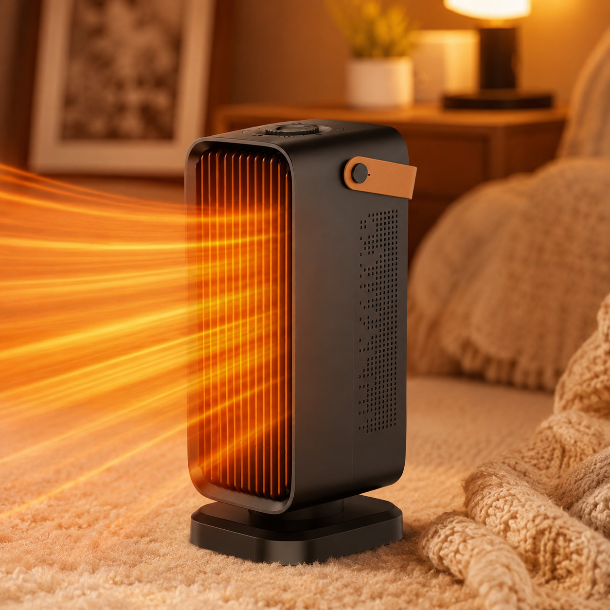 1200W Portable Electric Desktop Heater with Safe Fast Heating