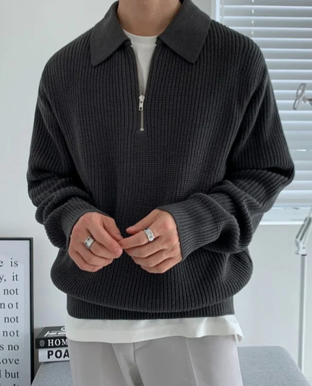 Men's Outdoor Layered Polo Quarter Zip – Easy to Pair