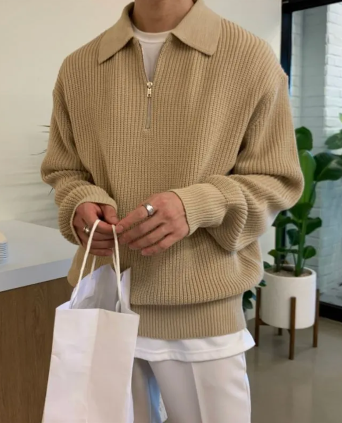 Men's Outdoor Layered Polo Quarter Zip – Easy to Pair