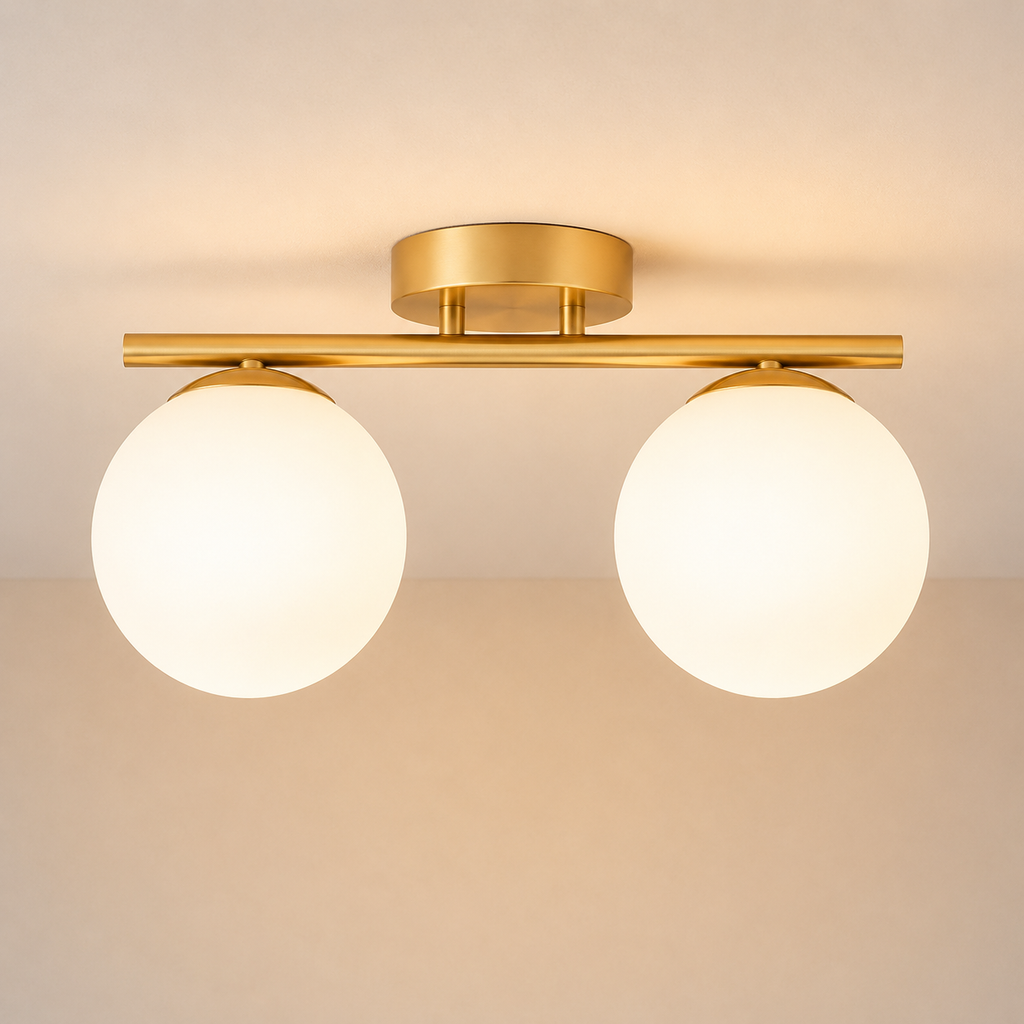 Opalizująca lampa sufitowa LED z kloszami w kształcie kul