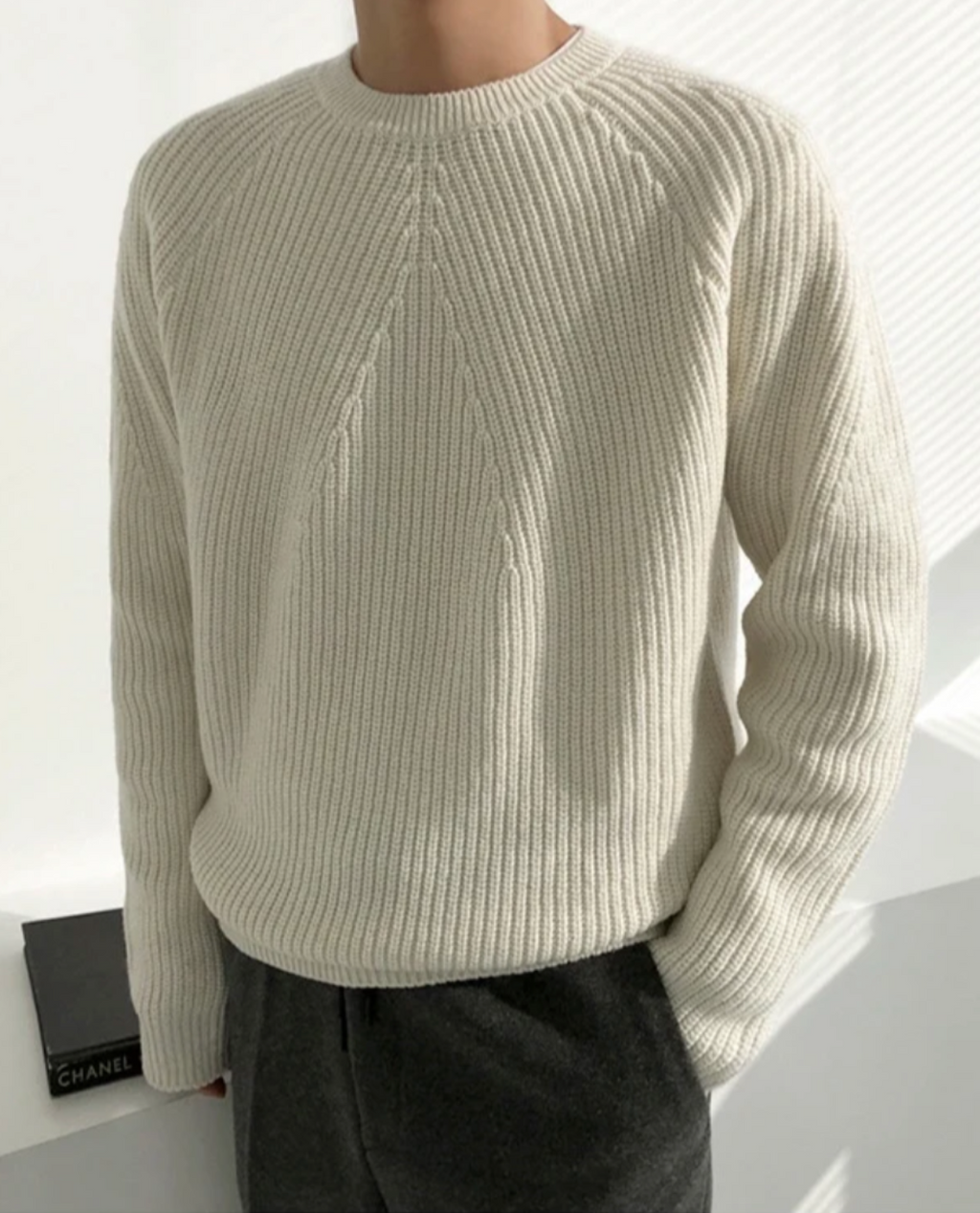 Men's Casual Plain Color Sleek Warm Sweater