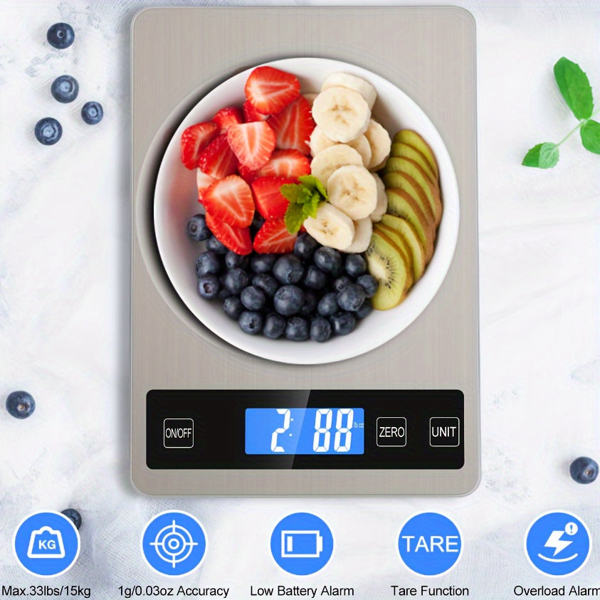 Digital Kitchen Scale 15kg Rechargeable Waterproof Precision Food Weighing - Image 6