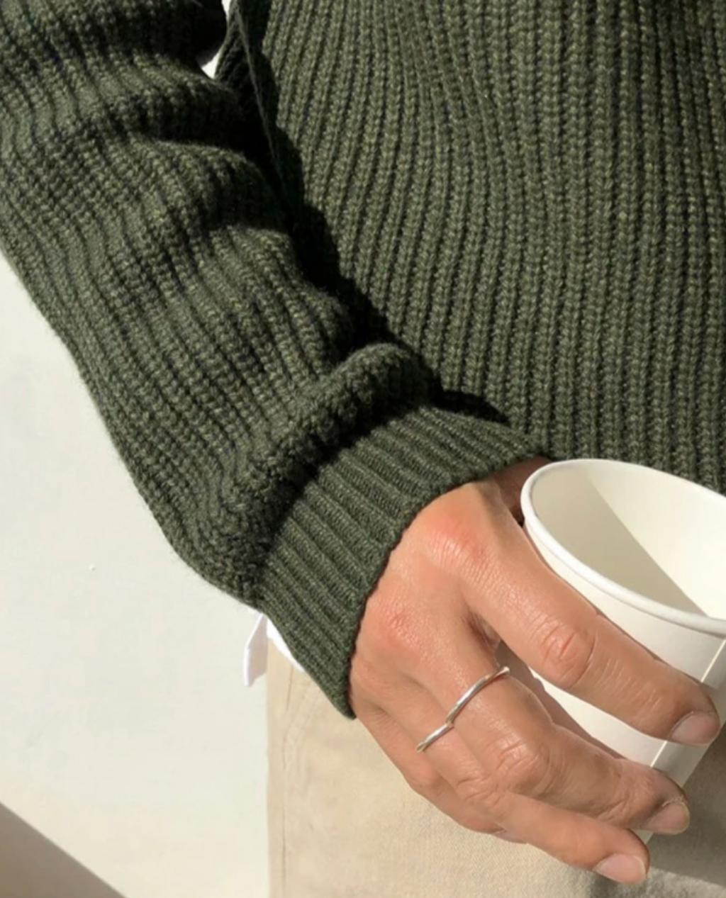 Men's Casual Plain Color Sleek Warm Sweater