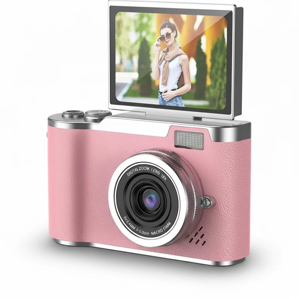 4K Digital Camera Flip Screen