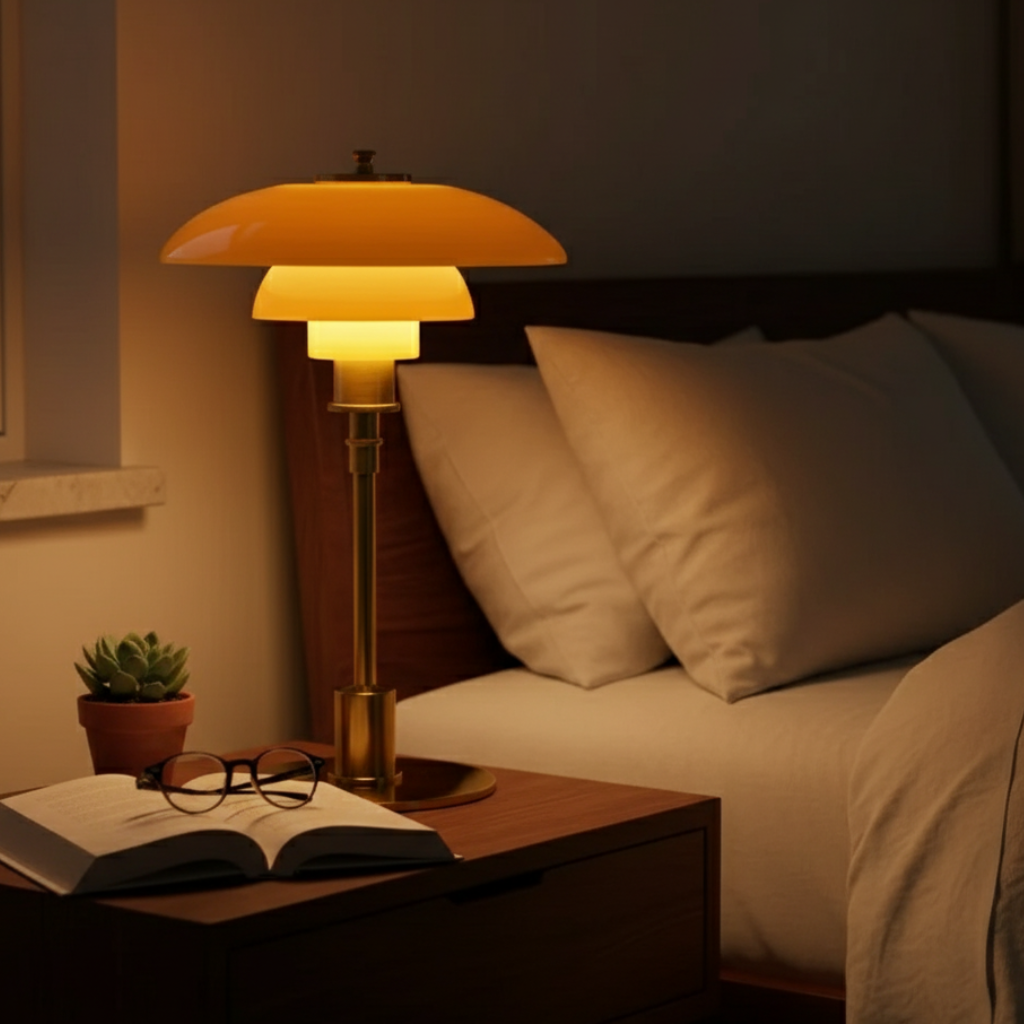 Solviane - Scandinavian Glass Table Lamp with Minimalist LED Lighting - Image 8