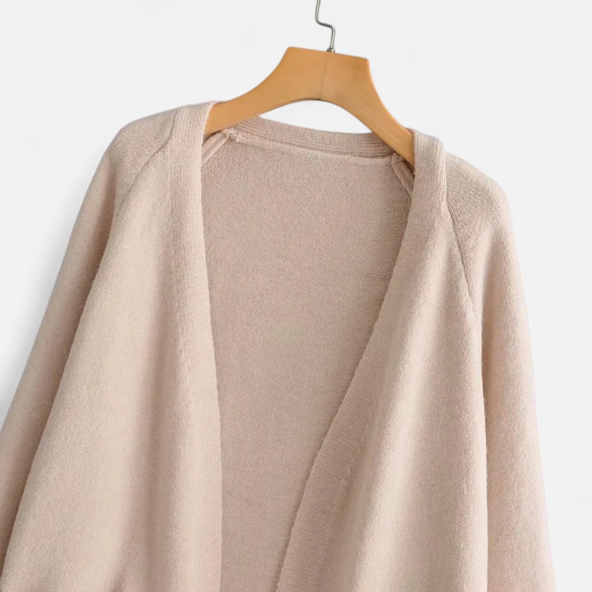Women’s Casual Elegance Thick Layering Knit Warm Cardigan with V-Neckline